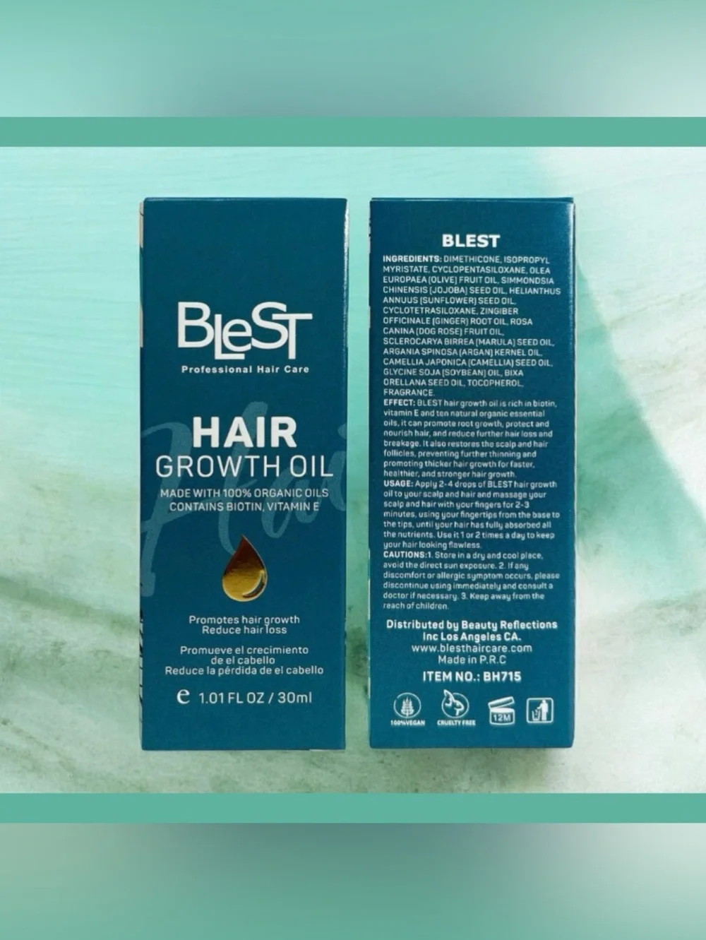 Blest - Organic Hair Growth Oil with Biotin & Vitamin E